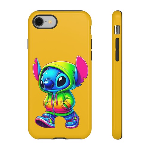 Neon stitch hoodie phone - stitch, case